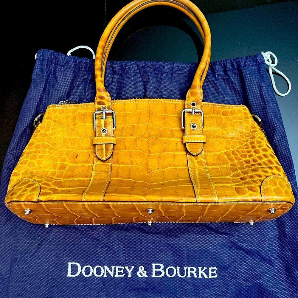 Dooney & Bourke Tan Croc Embossed
Leather Satchel